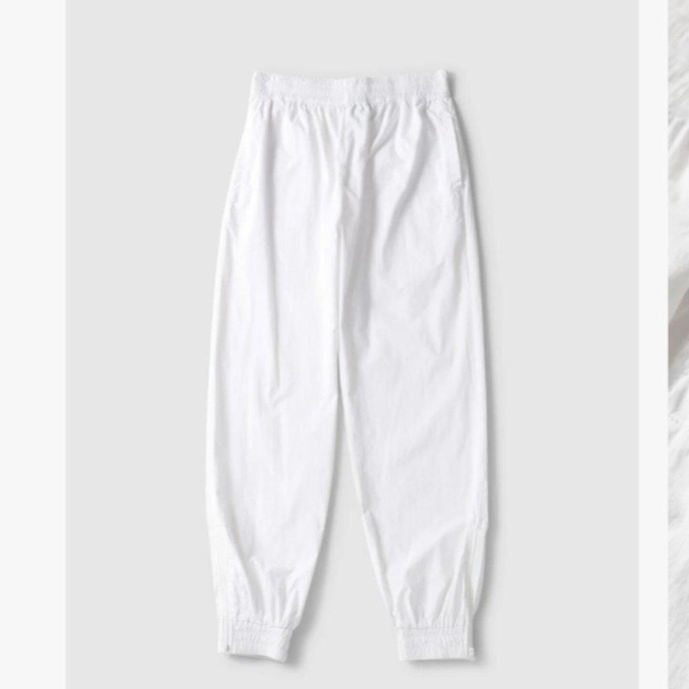 NWT P.E. Nation Women's Mercer Pant in Optic White Sz M